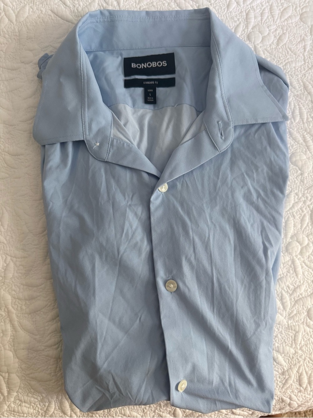 Bonobos Pale Blue Short-Sleeve Button-Down Shirt